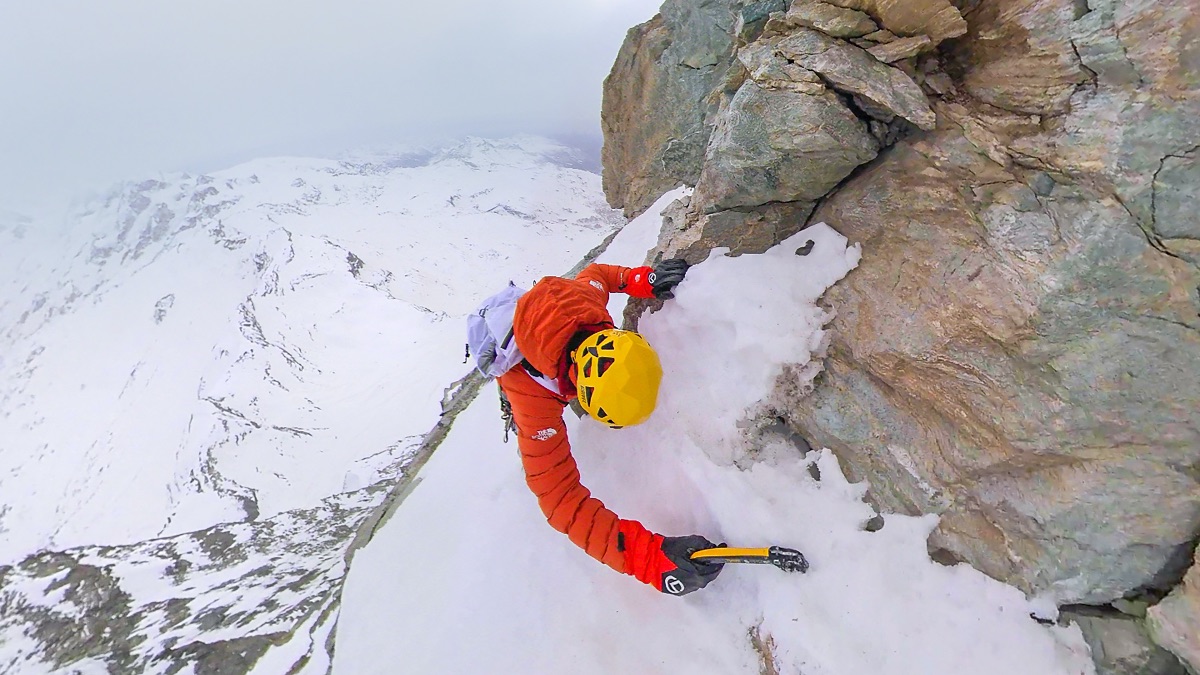 Hervé Barmasse soloed the De Amicis route on the Matterhorn: Photo: Barmasse Collection